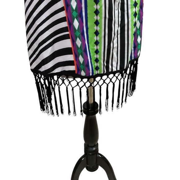 Bisou Bisou Women's Size XL Top Spaghetti Straps Fringed Adjustable Multi Color - Picture 3 of 6